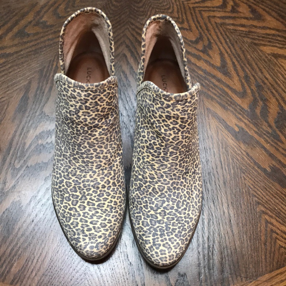 Lucky Brand animal print Bashina 2 ankle booties
